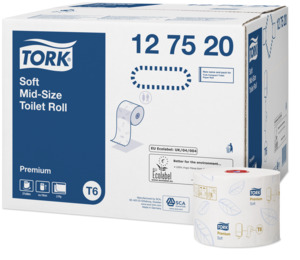 Toaletní papír Tork Premium Soft - kompaktní role, 2 vrstvy, bílá (27 rolí)