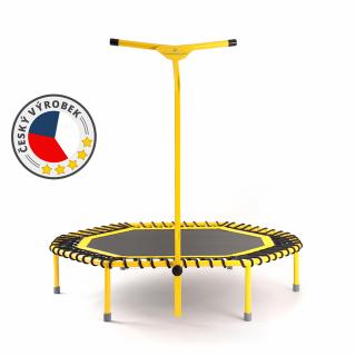 JumpingSPORT trampolína profi Barva lemu výpletu: žlutá, Barva rámu: žlutá