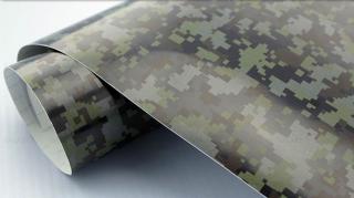 CAMOUFLAGE FOLIE 3D ARMY folie 3D tvarovatelná - 152cm x 6m wrap folie