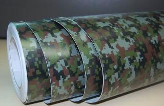 CAMOUFLAGE FOLIE 3D ARMY folie 3D tvarovatelná - 25cm x 25cm wrap folie