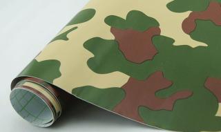 CAMOUFLAGE FOLIE 3D ZELENÁ folie 3D tvarovatelná - 152cm x 15m wrap folie