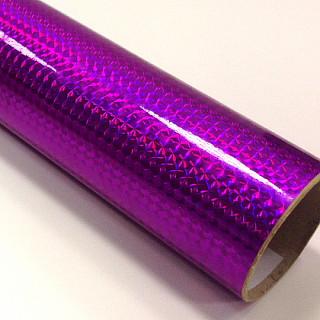 Fantasy 1/4 mosaic purple PRIME, purpurová fólie s holografickým efektem100cmx61cm
