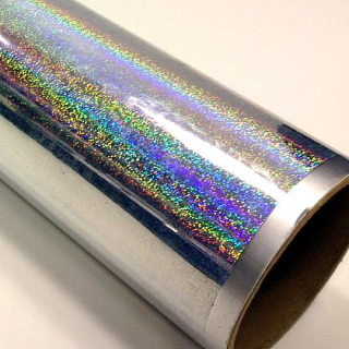 Fantasy holo gliter silver PRIME, stříbrná fólie s holografickým efektem 100cmx61cm