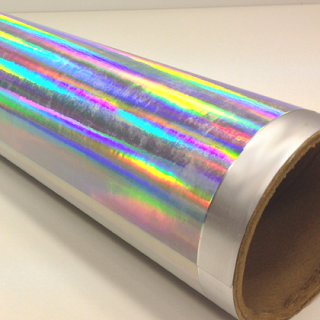Fantasy rainbow silver PRIME, stříbrná zrcadlová fólie s holografickým efektem 100cmx61cm
