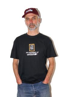ANTI-NATIONALIST GEOGRAPHY Heavy oversize Black Tee Velikost: XL