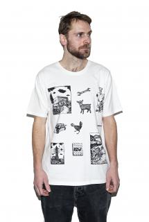 RURAL PLURAL Natural White Tee Velikost: XXL