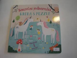 Kouzelní jednorožci-kniha s puzzle  (obsahuje 4 puzzle )