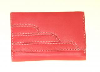 Dámská kožená černá peněženka-737012 Barva: červená