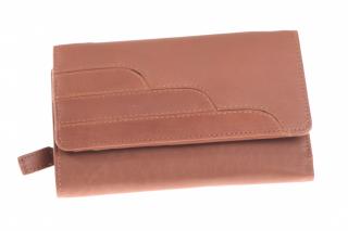 Dámská kožená černá peněženka-737012 Barva: hnědá - světlá