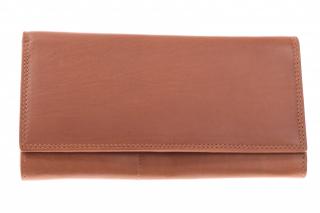 Dámská kožená červená peněženka - 733662 Barva: hnědá - světlá