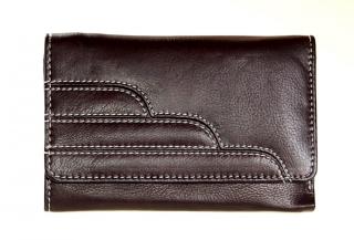 Dámská kožená červená peněženka-737062 Barva: černá
