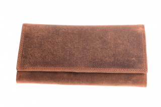Dámská kožená hnědá peněženka - 733642 HUN