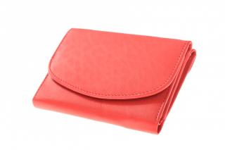 Dámská kožená peněženka černá 750012 Barva: červená