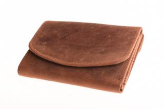 Dámská kožená peněženka hnědá olejovaná 750042HUN Barva: černá