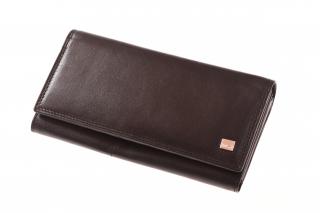 Dámská luxusní kožená černá peněženka 733612PL Barva: černá