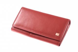 Dámská luxusní kožená černá peněženka 733612PL Barva: červená