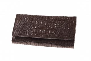 Dámská luxusní kožená černá peněženka designovaná 733612 Kroko