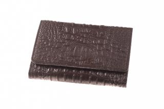 Dámská luxusní kožená černá peněženka designovaná 737012 Kroko Barva: černá