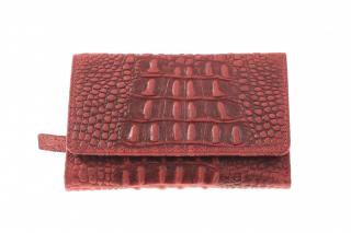 Dámská luxusní kožená červená peněženka designovaná 737062 Kroko Barva: červená