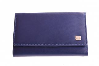 Dámská luxusní kožená modrá peněženka 7370662 Modrá PL Barva: Modrá