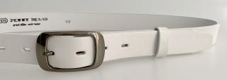 Dámský kožený opasek bílý - 60030-190-00 obvod pasu: 90cm