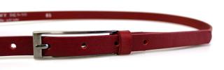Dámský kožený opasek červený - 60015-1-93 obvod pasu: 100cm