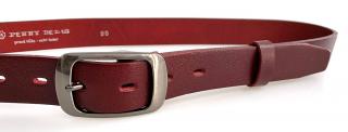 Dámský kožený opasek červený  bordó- 60030-190-95 obvod pasu: 100cm