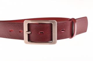 Dámský kožený opasek červený  bordó- 615995 obvod pasu: 105cm