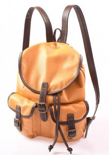 Kožený batoh Lux žlutý - 201491