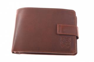 Pánská kožená černá peněženka - 742212 Barva: hnědá - olejovaná