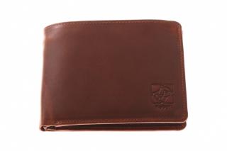 Pánská kožená černá peněženka - 742312 Barva: hnědá - olejovaná