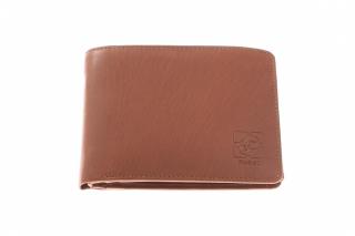 Pánská kožená černá peněženka - 742312 Barva: hnědá - světlá