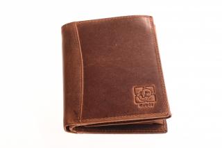 Pánská kožená hnědá peněženka - 750542HUN