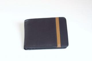 Pánská kožená malá černá peněženka 7409412