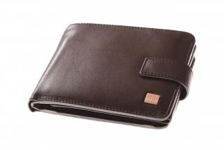 Pánská luxusní kožená hnědá peněženka - 742232PL Barva: černá