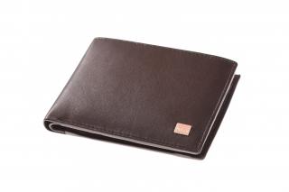 Pánská  luxusní kožená modrá peněženka - 7462662PL Barva: černá
