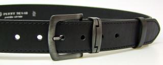 Pánský kožený opasek černý - 60012- 1-4-40 obvod -pasu: 100 cm