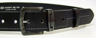 Pánský kožený opasek černý - 60012- 9-4-60 obvod -pasu: 100 cm