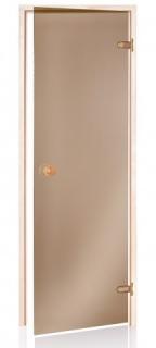 Levné celoskleněné dveře do sauny typ: 7x19 GREY