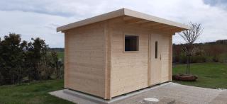 Roubená sauna 341 x 230cm topidlo: na dřevo + kouřovod