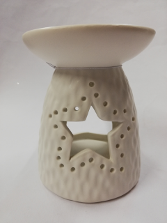 Aromalampa bílá hvězda - výška 12 cm