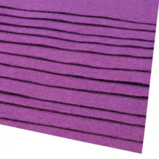 Barevná dekorační plsť A4 - 50 - světle fialová