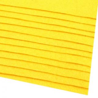 Barevná dekorační plsť A4 - 52 - žlutá