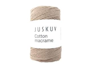 Bavlněná šňůra Juskuv Cotton macrame 1 - 2mm/160m - sv.hnědá (skladem)