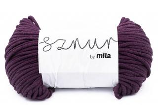 Bavlněná šňůra Mila - 100% bavlna - 5mm/100m - burgund (skladem)