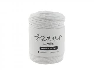 Bavlněná šňůra PREMIUM COTTON 5mm/100m - Bílá perlová (Skladem)