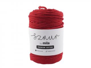 Bavlněná šňůra PREMIUM COTTON 5mm/100m - Červená (Skladem)