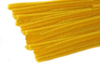 Chlupatý drátek Ø3 mm - délka cca 30 cm - žlutá