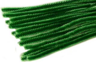 Chlupatý drátek Ø6 mm - délka cca 30 cm - zelený