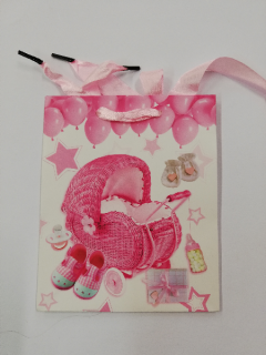 Dárková taška - 17 x 14 cm - Narození miminka - holčička 5
